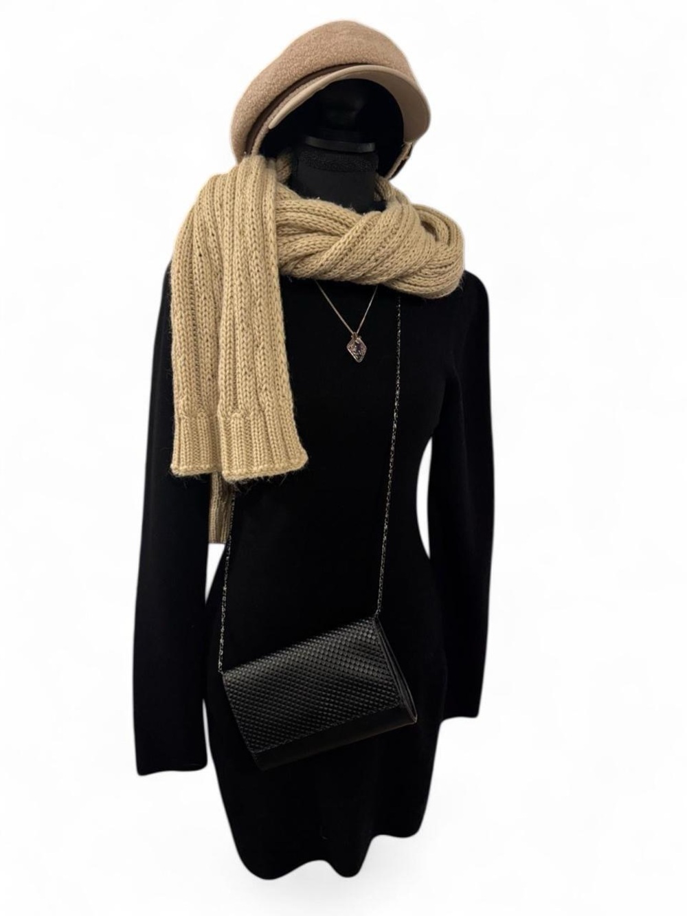 Forever 21 Black Long Sleeve Knit Dress